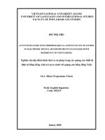 an investigation into morphopogical and syntactic features in electronic device advertisements in english = nghiên cứu đặc điểm hình thái và cú pháp trong quảng cáo các thiết bị điện tử