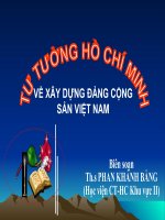 TƯ TƯỞNG hò CHÍ MINH về xây DỰNG ĐẢNG CỘNG sản VIỆT NAM