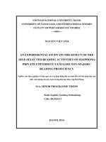 Nghiên cứu thực nghiệm về hiệu quả của các hoạt động đọc tự chọn đối với khả năng đọc của sinh viên không chuyên Anh trường Đại học Dân Lập Hải Phòng