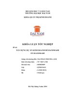 Xây dựng dự án kinh doanh đồ handmade  its handmade