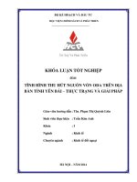 tình hình thu hút nguồn vốn oda trên địa bàn tỉnh yên bái