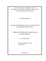 Nghiên cứu về tiêu điểm thông tin ở cấp độ câu trong các tin kinh tế tiếng Anh