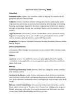 Tổng hợp từ vựng cho phần Listening IELTS (Vocabularies for listening ielts)