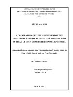 a translation quality assessment of the vietnamese version of the nover the notebook by petal lê (2010) using peter newmark's model = đánh giá chất lượng bản dịch tiếng việt của tiểu thuyết nhật ký (2010) do petal lê