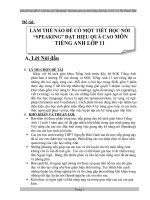 skkn làm thế nào để có một tiết học nói  “speaking” đạt hiệu quả cao môn tiếng anh lớp 11  thpt nam hà