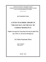 a study on theory of iceberg in  the old man and the sea  by earnest hemingway = nghiên cứu về nguyên lý tảng băng trôi trong tác phẩm  ông già và biển cả  của ernerst hemingway