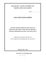 skkn vận dụng phương pháp dạy học tích cực trong dạy học phần “công dân với đạo đức thpt tân phú