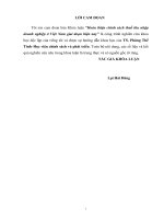 Hoàn thiện chính sách thuế thu nhập doanh nghiệp ở Việt Nam giai đoạn hiện nay