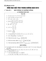 tổng hợp bài tập hình học giải tích