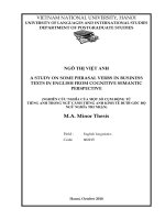 a study on some phrasal verbs in business texts in english from cognitive semantic perspective = nghiên cứu nghĩa của một số cụm động từ tiếng anh trong ngữ cảnh tiếng anh kinh tế dưới góc độ ngữ nghĩa tri nhận