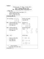 Giáo án lớp 1 buổi 2