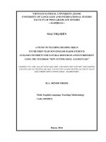nghiên cứu việc dạy kỹ năng đọc hiểu cho sinh viên năm thứ nhất không chuyên anh tại trường đại học tài nguyên và môi trường hà nội sử dụng giáo trình new cutting edge - elementary