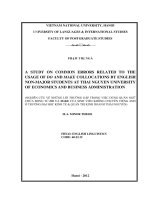nghiên cứu những lỗi thường gặp trong việc dung quán ngữ chứa động từ do và make của sinh viên không chuyên ngữ tại trường đai học kinh tế & quản trị kinh doanh thái nguyên