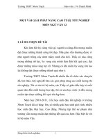 skkn một vài giải pháp nâng cao tỉ lệ tốt nghiệp môn ngữ văn 12 thpt chuyên lươn thế vinh