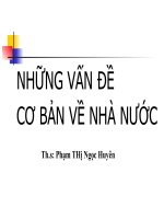bài giảng những vấn đề cơ bản về nhà nước