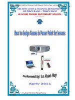 skkn phương pháp thiết kế games trên power point phục vụ bài giảng trương thcs lê hồng phong