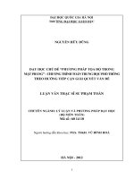 dạy học chủ đề  phương pháp tọa độ trong mặt phẳng chương trình toán trung học phổ thông theo hướng tiếp cận giải quyết vấn đề