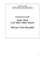 Thực hành vật lý thực phẩm: phân tích cấu trúc thực phẩm