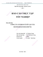 Phân tích tình hình tài chính của công ty cổ phần ô tô vận tải hành khách hải hưng