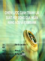 chiến lược cạnh tranh lãi suất huy động của  ngân hàng acb và eximbank