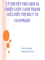 thuyết trình lý thuyết trò chơi và chiến lược cạnh tranh giữa siêu thị big c và co.opmart