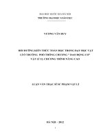 bồi dưỡng kiến thức toán học trong dạy học vật lý ở trường phổ thông chương  dao động cơ vật lý 12, chương trình nâng cao