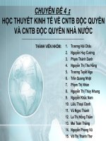 học thuyết kinh tế về cntb độc quyền và cntb độc quyền nhà nước