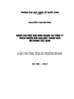 Luận văn thạc sỹ quản trị kinh doanh: Nâng cao hiệu quả kinh doanh tại công ty TNHH một thành viên Metronic Việt Nam
