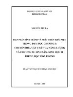 biện pháp hình thành và phát triển khái niệm trong dạy học chương i  chuyển hóa vật chất và năng lượng và chương iv  sinh sản-sinh học 11- trung học phổ thông