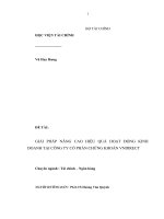 Luận văn cao học: Giải pháp nâng cao hiệu quả hoạt động kinh doanh tại công ty cổ phần chứng khoán VnDirect