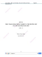 THỰC TRẠNG HOẠT ĐỘNG NGHIỆP vụ THỊ TRƯỜNG mở của mỹ GIAI đoạn 2011 2013