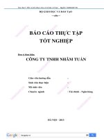 Báo cáo thực tập tại  công ty tnhh nhâm tuấn
