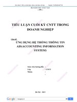 tiểu luận ứng dụng hệ thống thông tin ais