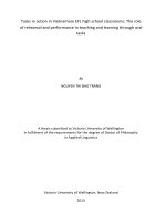 Tasks in action in Vietnamese EFL high school classrooms- The role of rehearsal and performance in teaching and learning through oral tasks