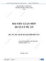 Tiểu luận dự án  xe đạp đôi hồ tây
