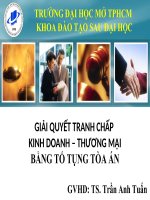 tiểu luận môn luật kinh doanh giải quyết tranh chấp kinh doanh – thương mại bằng tố tụng tòa án