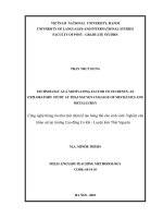 công nghệ thông tin như một nhân tố tạo hứng thú cho sinh viên  nghiên cứu khảo sát tại trường cao đẳng cơ khí - luyện kim thái nguyên