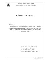 ẢNH HƯỞNG CỦA CÁCH THỨC BÁN HÀNG CỦA TƯ VẤN VIÊN LÊN SỰ DUY TRÌ KHÁCH HÀNG. (TRƯỜNG HỢP ÁP DỤNG CHO CÔNG TY TNHH BẢO HIỂM NHÂN THỌ GREAT EASTERN LIFE VIỆT NAM – GELV)