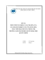 lý thuyết trò chơi và chiến lược cạnh tranh giữa siêu thị big c và co.opmart