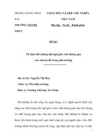 skkn tổ chức bồi dưỡng đội ngũ giáo viên thông qua các chuyên đề trong nhà trường thpt trị thủy