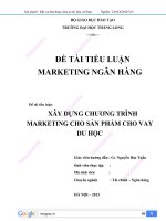 ây dựng chương trình marketing cho sản phẩm cho vay du học