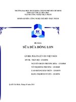 công nghệ chế biến sữa dừa đóng lon