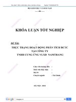 luận văn phân tích tình hình tài chính của công ty xây dựng nam trang