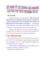 skkn phương pháp sử dụng tỷ lệ chung giải nhanh các bài tập trắc nghiệm vô cơ  thpt chuyên lê quý đôn
