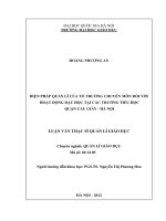 biện pháp quản lí của tổ trưởng chuyên môn đối với hoạt động dạy học tại các trường tiểu học quận cầu giấy - hà nội  tt