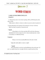 10 quy tắt đặt trọng âm tiếng anh