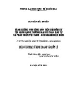 Luận văn thạc sỹ: Tăng cường huy động vốn tiền gửi dân cư tại Ngân hàng TMCP Đầu tư và phát triển Việt Nam – Chi nhánh tỉnh Điện Biên