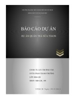 báo cáo dự án dự án quán trà sữa tigon