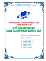các yếu tố ảnh hưởng đến ý định mua sách trực tuyến của người tiêu dùng tp.hcm