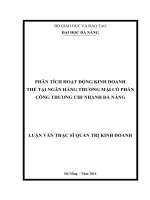LUẬN văn   CAO học   PHÂN TÍCH HOẠT ĐỘNG KINH DOANH THẺ tại NGÂN HÀNG CÔNG THƯƠNG đà NẴNG